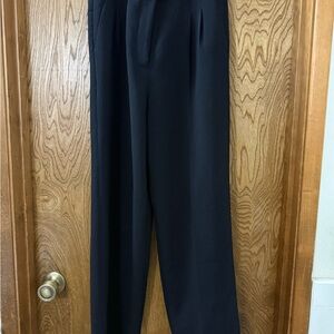 Aritzia Crepette Effortless Black High-Waisted Trousers (Short length)